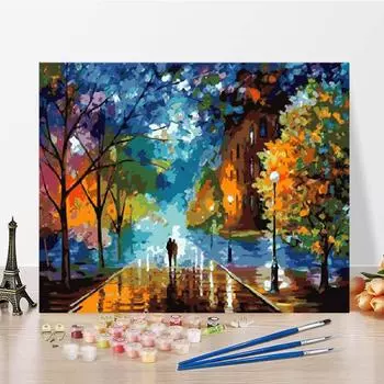 Цифровая картина маслом Цифровая картина маслом Ручная работа Холст Цифры Картина DIY Картина по номерам 40x50cm no frame