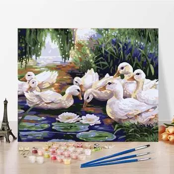 Цифровая картина маслом, цифровая картина маслом, сделай сам, картина по номерам, холст, цифры, картина, украшение дома 40x50cm no frame