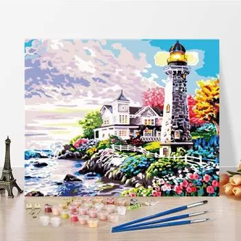 Цифровая картина маслом, цифровая картина маслом, сделай сам, картина по номерам, украшение дома, холст, цифры, живопись 40x50cm no frame