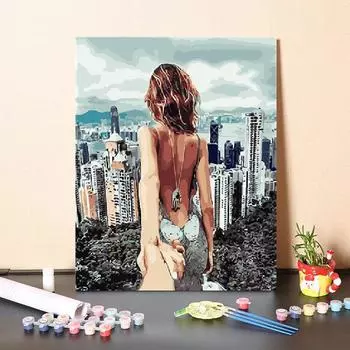 Цифровая картина маслом Цифровая картина маслом Украшение дома DIY Картина по номерам Холст Искусство 40x50cm no frame