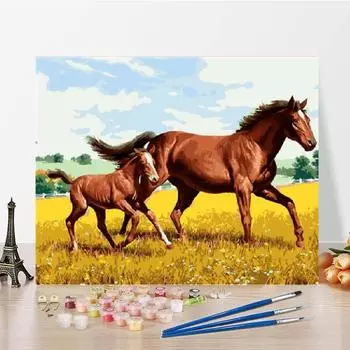 Цифровая картина маслом Цифровая живопись маслом Искусство Домашнее украшение Холст DIY Картина по номерам 40x50cm no frame