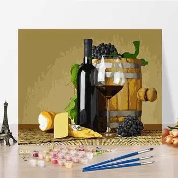 Цифровая картина маслом, цифры, картина маслом, холст, сделай сам, картина по номерам, искусство украшения дома 40x50cm no frame