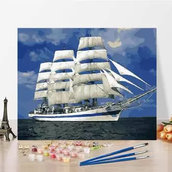 Цифровая картина маслом Цифры Картина маслом Украшение дома DIY Картина по номерам Холст Искусство 40x50cm no frame