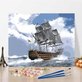 Цифровая картина маслом DIY Картина по номерам Холст Украшение дома Художественные цифры Картина маслом 40x50cm no frame