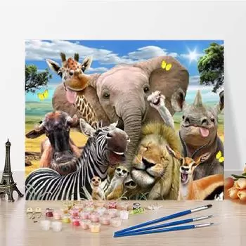 Цифровая картина маслом DIY Картина по номерам Картина по номерам Домашнее украшение Холст Номера Картина маслом 40x50cm no frame