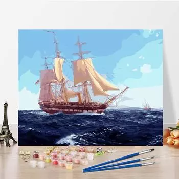Цифровая картина маслом DIY Картина по номерам Холст Цифры Картина маслом Украшение дома Искусство 40x50cm no frame