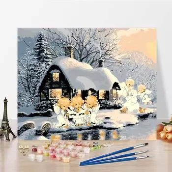 Цифровая картина маслом DIY картина по номерам картина маслом холст номера картина украшение дома 40x50cm no frame