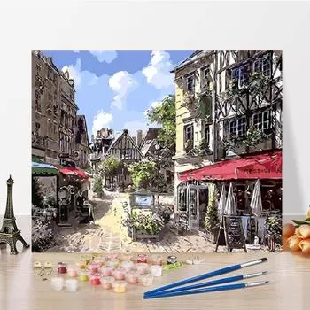 Цифровая картина маслом DIY Картина по номерам Ручная работа по номерам Картина маслом Холст Цифры Живопись 40x50cm no frame