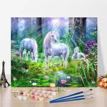 Цифровая картина маслом DIY Картина по номерам Картина по номерам Картина маслом Украшение дома Холст 40x50cm no frame