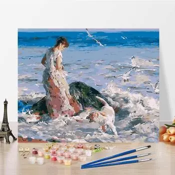 Цифровая картина маслом DIY Картина по номерам Украшение дома Холст Номера Картина по номерам Картина маслом 40x50cm no frame