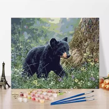 Цифровая картина маслом DIY Картина по номерам Художественные цифры Картина маслом Холст Украшение дома 40x50cm no frame