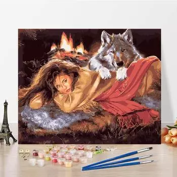 Цифровая картина маслом DIY Картина по номерам Холст Украшение дома Номера Картина маслом Искусство 40x50cm no frame