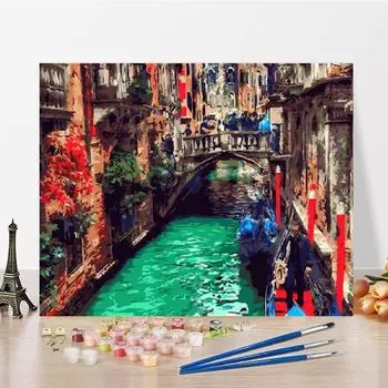 Цифровая картина маслом, холст, номера, картина маслом, украшение дома, искусство, сделай сам, картина по номерам 40x50cm no frame