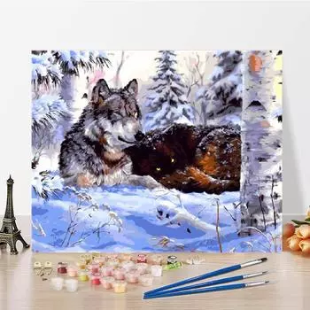 Цифровая картина маслом Холст Украшение дома Художественные цифры Картина маслом DIY Картина по номерам 40x50cm no frame