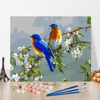 Цифровая картина маслом, художественные цифры, картина маслом, сделай сам, картина по номерам, украшение дома, холст 40x50cm no frame