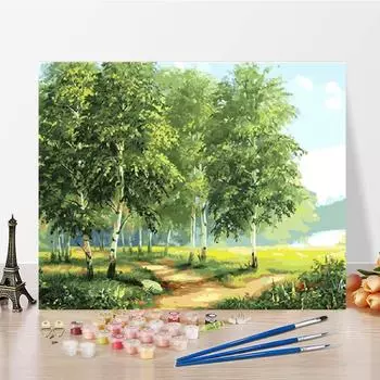 Цифровая картина маслом по номерам Картина маслом Искусство Холст DIY Картина по номерам Украшение дома 40x50cm no frame