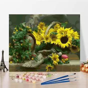 Цифровая картина маслом по номерам Картина маслом на холсте Украшение дома DIY Картина по номерам Искусство 40x50cm no frame