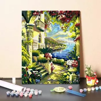 Цифровая картина маслом по номерам Картина маслом DIY Картина по номерам Ручная работа на холсте Номера Картина 40x50cm no frame