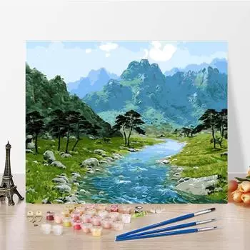 Цифровая картина маслом по номерам Картина маслом Искусство Холст Украшение дома DIY Картина по номерам 40x50cm no frame