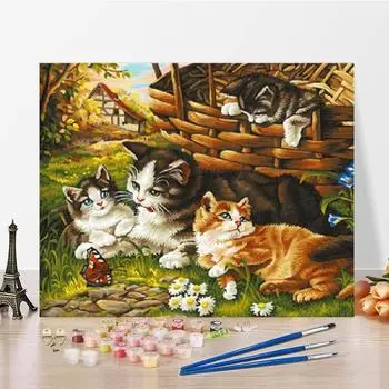 Цифровая картина маслом по номерам Картина маслом DIY Картина по номерам Украшение дома Холст Номера Картина 40x50cm no frame