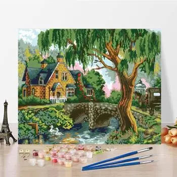 Цифровая картина маслом по номерам Картина маслом Ручная работа по номерам на холсте Картина DIY Картина по номерам 40x50cm no frame