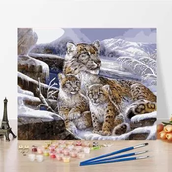 Цифровая картина маслом по номерам Картина маслом Украшение дома Искусство Холст DIY Картина по номерам 40x50cm no frame