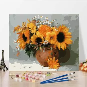 Цифровая картина маслом по номерам Картина маслом DIY Картина по номерам Украшение дома Искусство Холст 40x50cm no frame