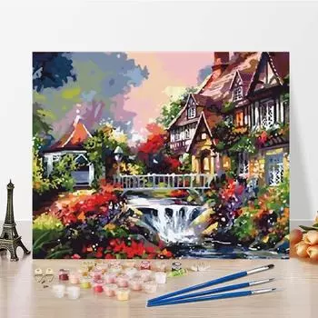 Цифровая картина маслом по номерам Картина маслом на холсте по номерам Картина Ручная работа DIY Картина по номерам 40x50cm no frame