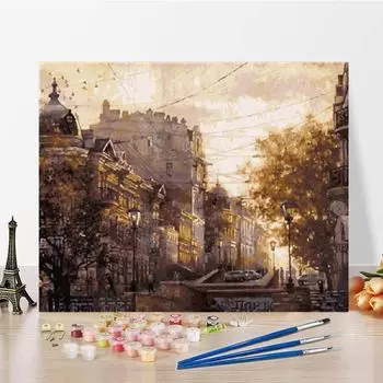 Цифровая картина маслом ручной работы, цифры, картина маслом, сделай сам, картина по номерам, холст, цифры, живопись 40x50cm no frame