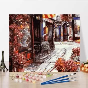 Цифровая картина маслом Украшение дома DIY Картина по номерам Художественные цифры Картина маслом на холсте 40x50cm no frame