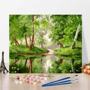 Цифровая картина маслом Украшение дома DIY Картина по номерам Холст Номера Картина маслом Искусство 40x50cm no frame