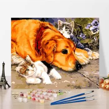 Цифровая картина маслом Украшение дома DIY Картина по номерам Холст Искусство Номера Картина маслом 40x50cm no frame