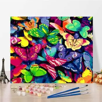 Цифровая картина маслом Украшение дома Художественные цифры Картина маслом DIY Картина по номерам Холст 40x50cm no frame