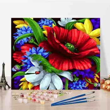 Цифровая картина маслом Украшение дома Искусство DIY Картина по номерам Холст Номера Картина маслом 40x50cm no frame