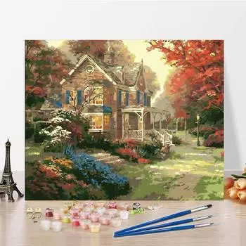 Цифровая картина маслом, украшение дома, сделай сам, картина по номерам, картина маслом, холст, цифры, живопись 40x50cm no frame