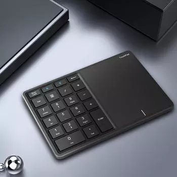 Цифровая клавиатура USB 2.4G беспроводная с сенсорной панелью Мини цифровая клавиатура Bluetooth-совместимая для бухгалтеров, кассиров, ноутбуков, планшетов