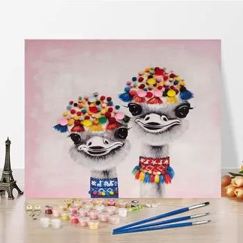 Цифровая масляная живопись цифры Живопись по номерам Масляная живопись своими руками Живопись по номерам Украшение дома Холст 40x50cm no frame