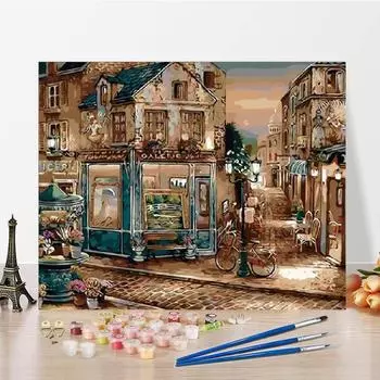 Цифровая масляная живопись DIY Живопись по номерам Цифровая масляная живопись Холст Цифровая живопись Домашнее украшение 40x50cm no frame