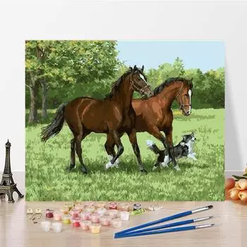 Цифровая масляная живопись на холсте Цифровая масляная живопись Домашнее украшение Искусство DIY Живопись по номерам 40x50cm no frame