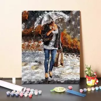 Цифровая масляная живопись по номерам Цифровая масляная живопись Холст DIY Живопись по номерам Искусство Украшение дома