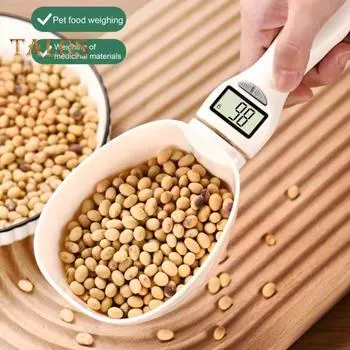 Цифровая мерная ложка 800 г/1 г Высокоточные весы для взвешивания Электронная мерная ложка с ЖК-дисплеем для дозирования пищевых продуктов и приправ 1pc бежевый