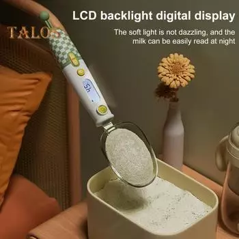 Цифровая мерная ложка с ЖК-экраном Высокоточные пищевые весы Мерный совок для выпечки Кулинария Перезаряжаемые электронные весы жёлтый