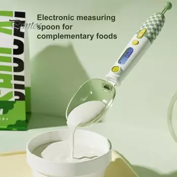Цифровая мерная ложка с ЖК-экраном Высокоточные пищевые весы Мерный совок для выпечки Кулинария Перезаряжаемые электронные весы жёлтый