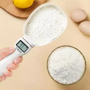 Цифровая мерная ложка весы 800 г/1 г ЖК-дисплей высокоточный датчик измерения сухого молока жидкости приправы совок для кормления домашних животных кухонные гаджеты белый