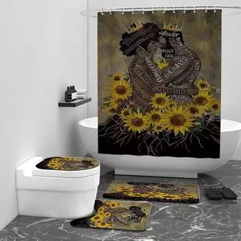 Цифровая печать занавеска для душа в ванной водонепроницаемая блокирующая перегородка занавеска африканская корона серия украшение для ванной комнаты W90cm*L180cm