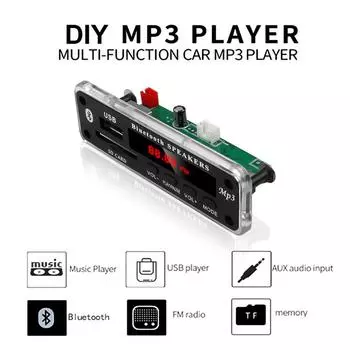 Цифровая плата декодера MP3 Bluetooth автомобильный радиомодуль с цветным экраном удаление управления USB SD AUX FM аудио модуль музыкальный плеер