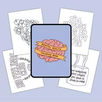 Цифровая раскраска по теме психического здоровья