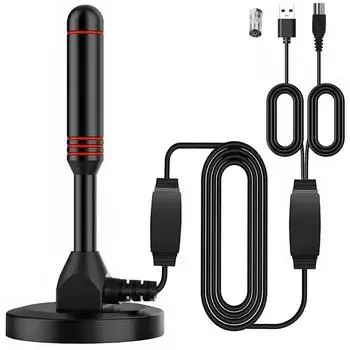 Цифровая телевизионная антенна 16,4 фута 4K 1080P тонкая легкая комнатная HDTV антенна с магнитным основанием для дома и
