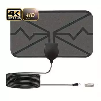 Цифровая телевизионная антенна с высоким коэффициентом усиления HDTV цифровая комнатная антенна на 50 миль чёрный