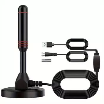 Цифровая телевизионная антенна, внутренняя и наружная, наземная антенна DTMB, устанавливаемая на транспортном средстве, телевизионная антенна Dvb-t2 с усилителем 5 meters 1.5c-2v line чёрный